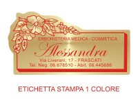 Etichette adesive per erboristerie, cosmetica, cosmesi (mm 60X31)  (cod.25M )